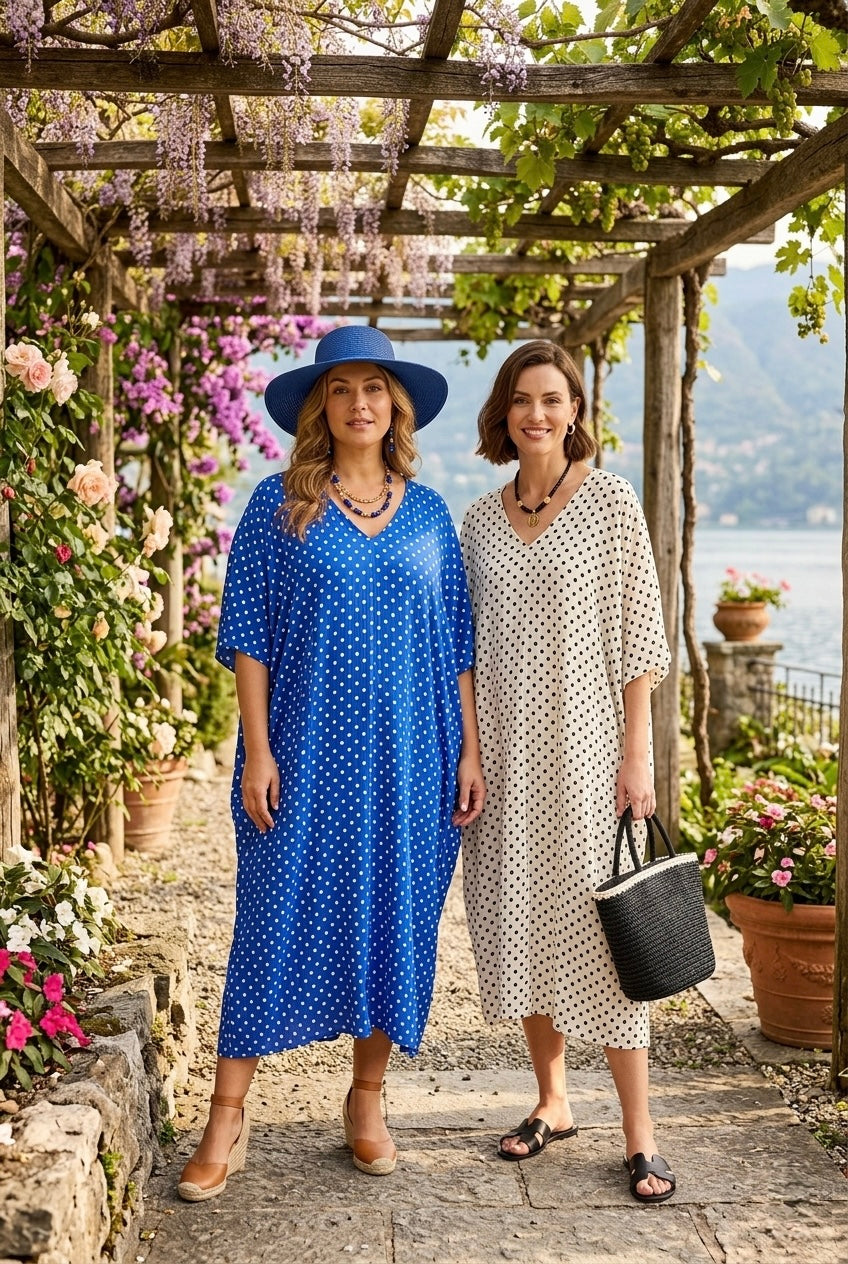 POLKA DOT CAP SLEEVE TUNIC(MIXED COLOUR PACK)