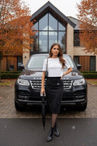 SOFTFEEL STRETCH CAP SLEEVE T-SHIRT