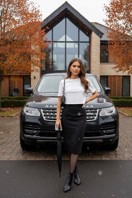 SOFTFEEL STRETCH CAP SLEEVE T-SHIRT