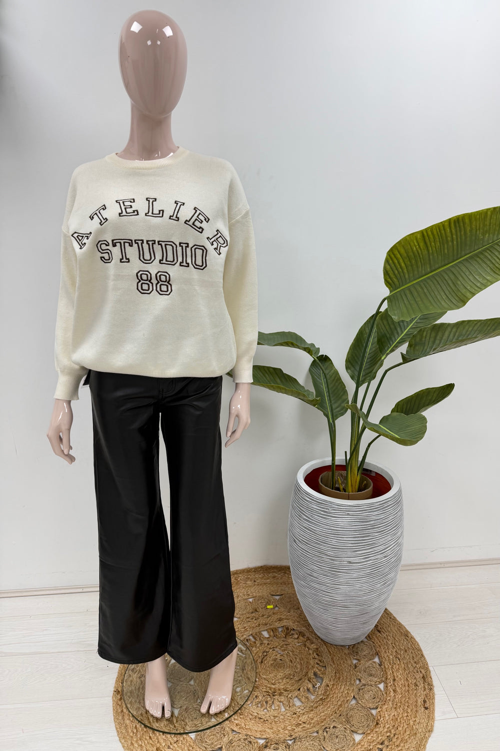 SLOGAN KNITTED JUMPER