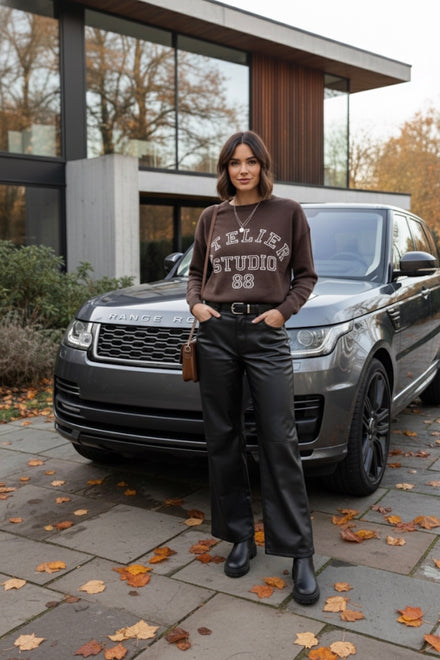 SLOGAN KNITTED JUMPER