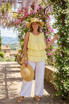 SLEEVELESS TIERED TOP
