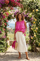 SLEEVELESS TIERED TOP