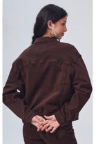 SUPER STRETCH BROWN DENIM JACKET