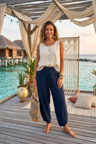 CHEESE CLOTH BARREL TROUSER