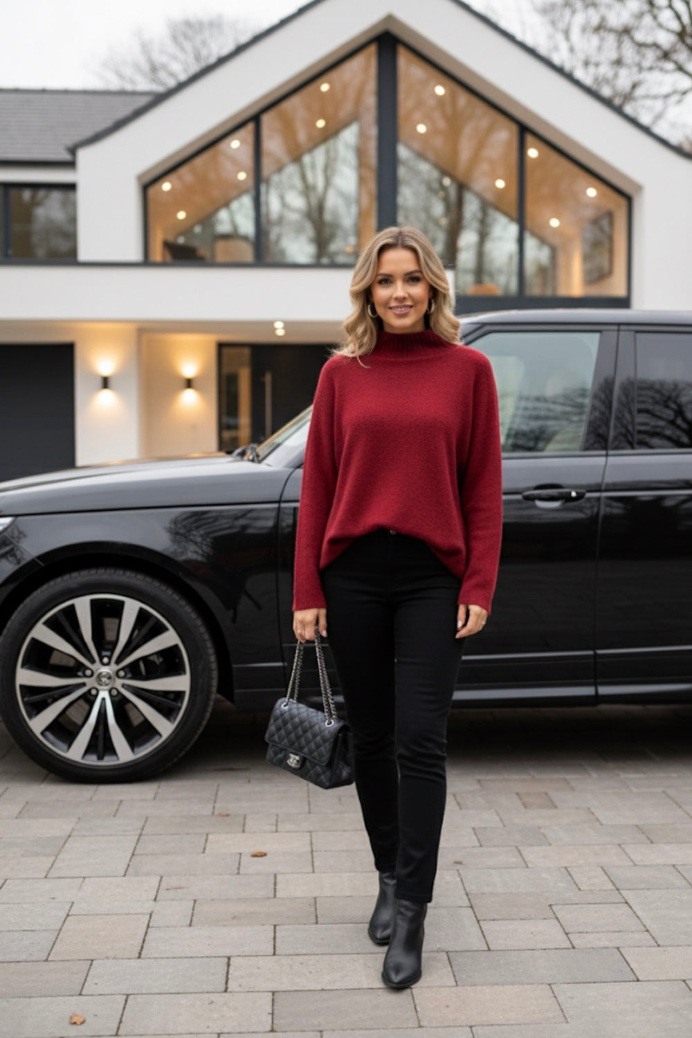 MOCK NECK KNIT JUMPER