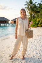 SLEEVELESS TOP AND JOGGER LOUNGE SET