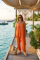 ASYMMETRIC CAMI TUNIC AND JOGGER LOUNGEWEAR