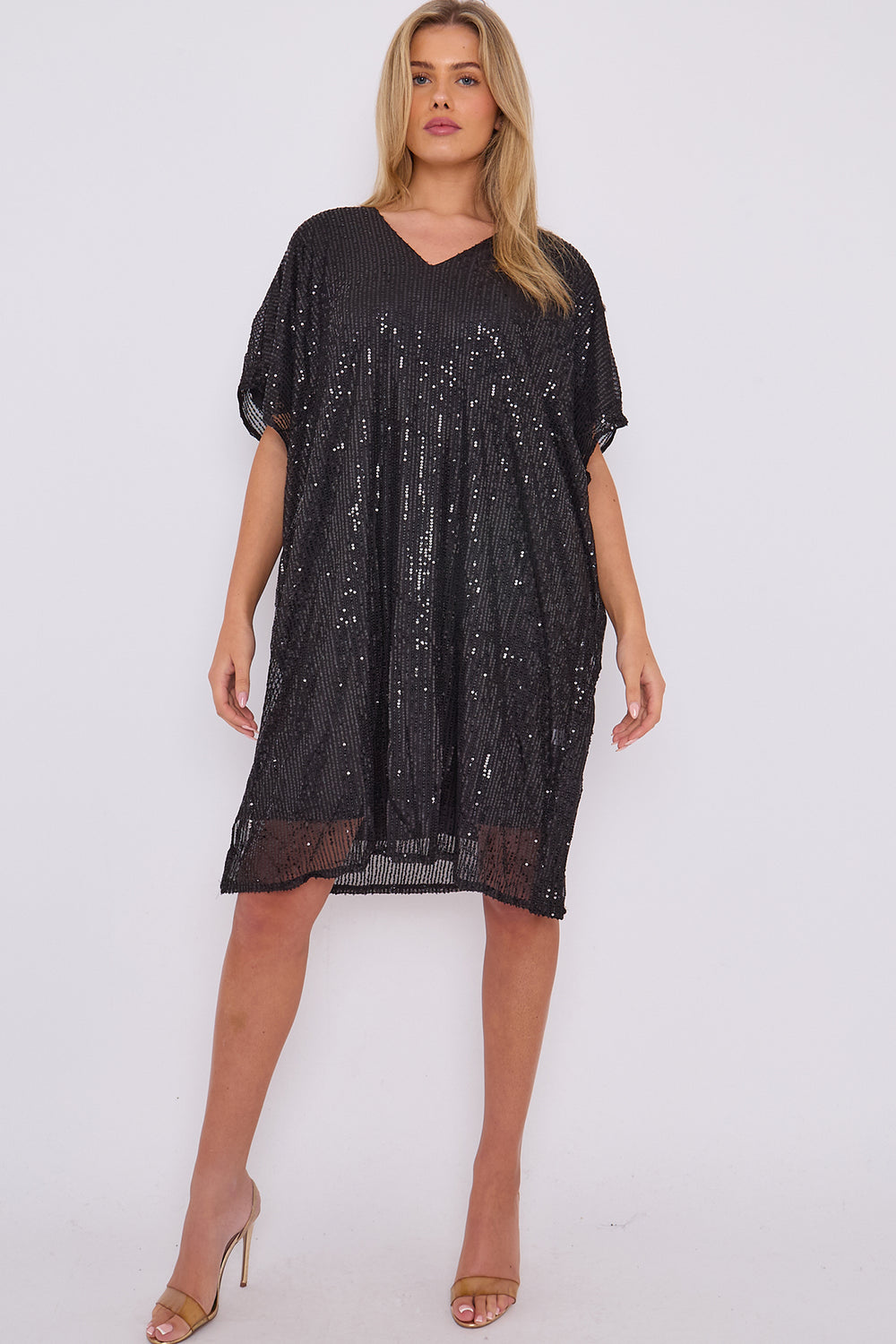 BODIE SEQUIN V-NECK TUNIC (14780266807680)