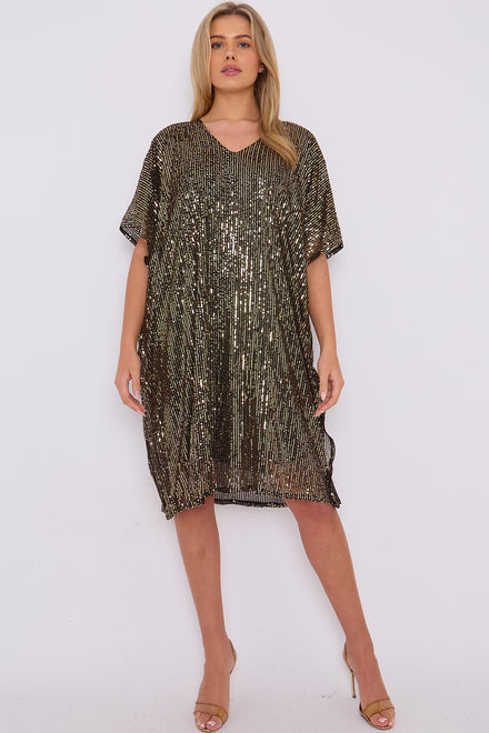 BODIE SEQUIN V-NECK TUNIC (14780267921792)