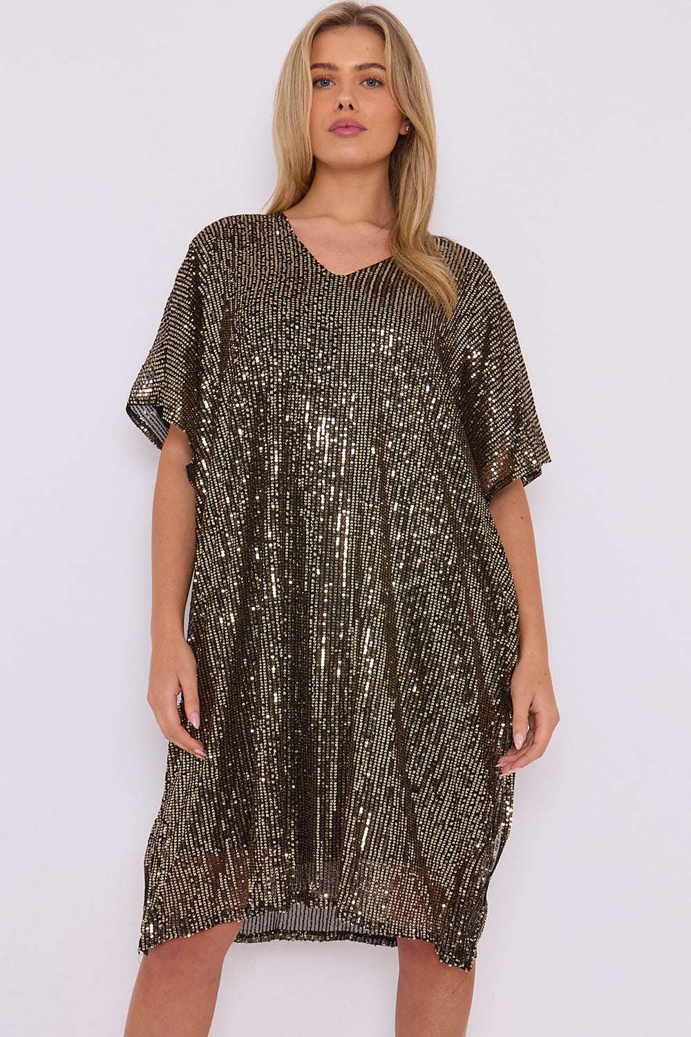 BODIE SEQUIN V-NECK TUNIC (14780267921792)