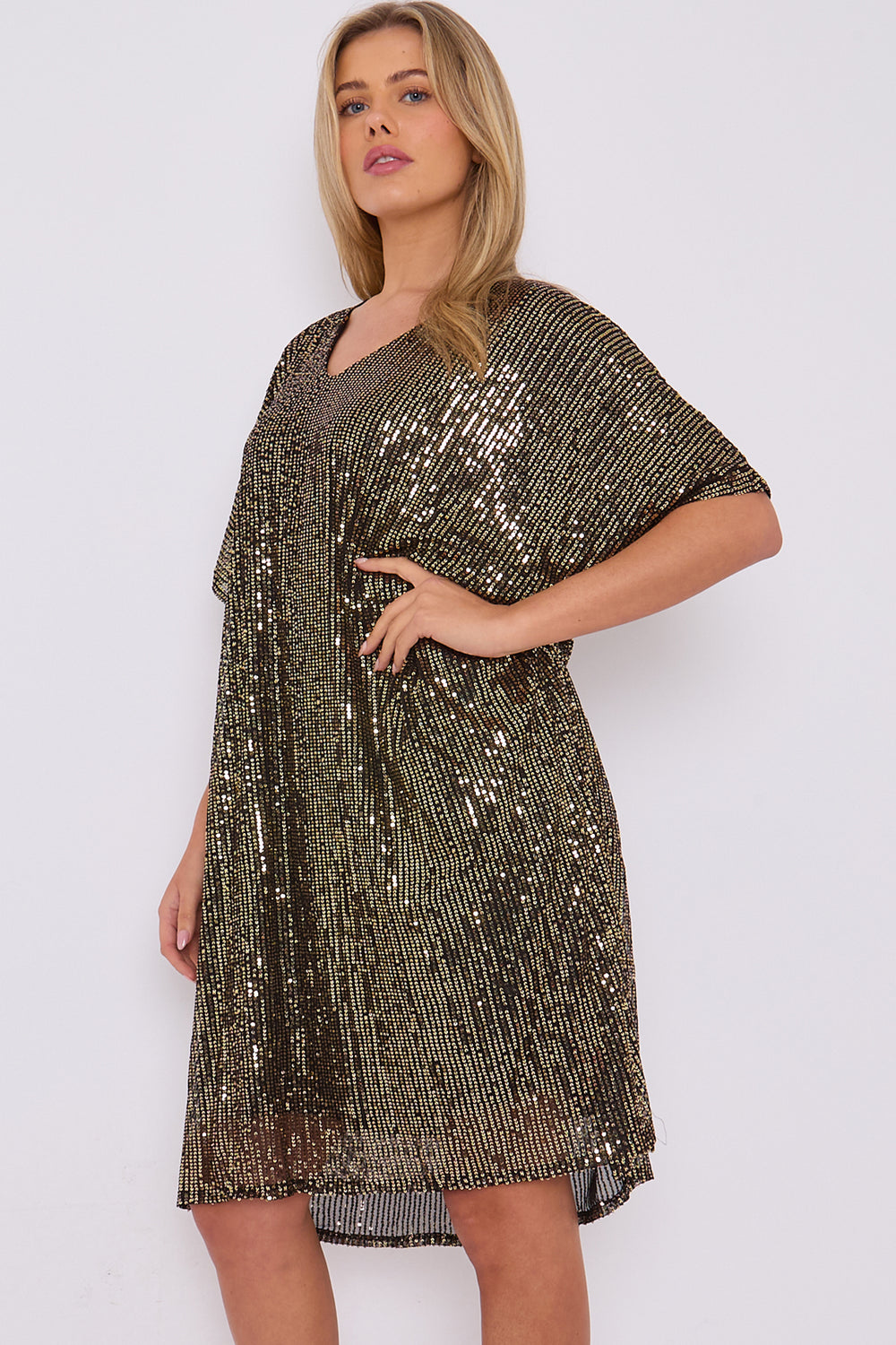 BODIE SEQUIN V-NECK TUNIC (14780267921792)