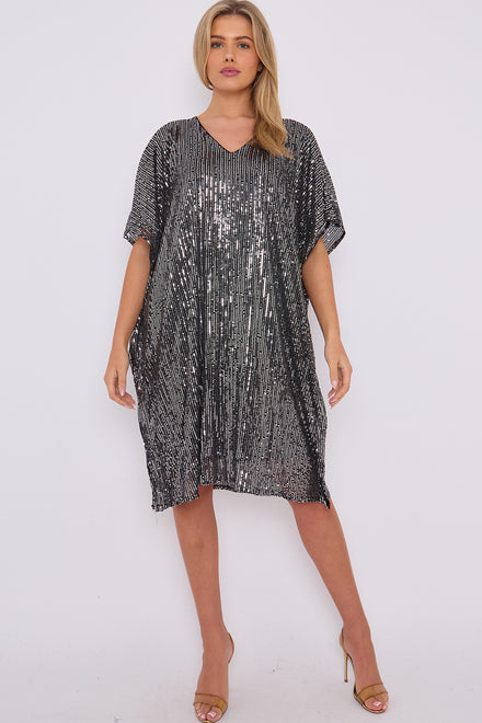 BODIE SEQUIN V-NECK TUNIC (14780269232512)