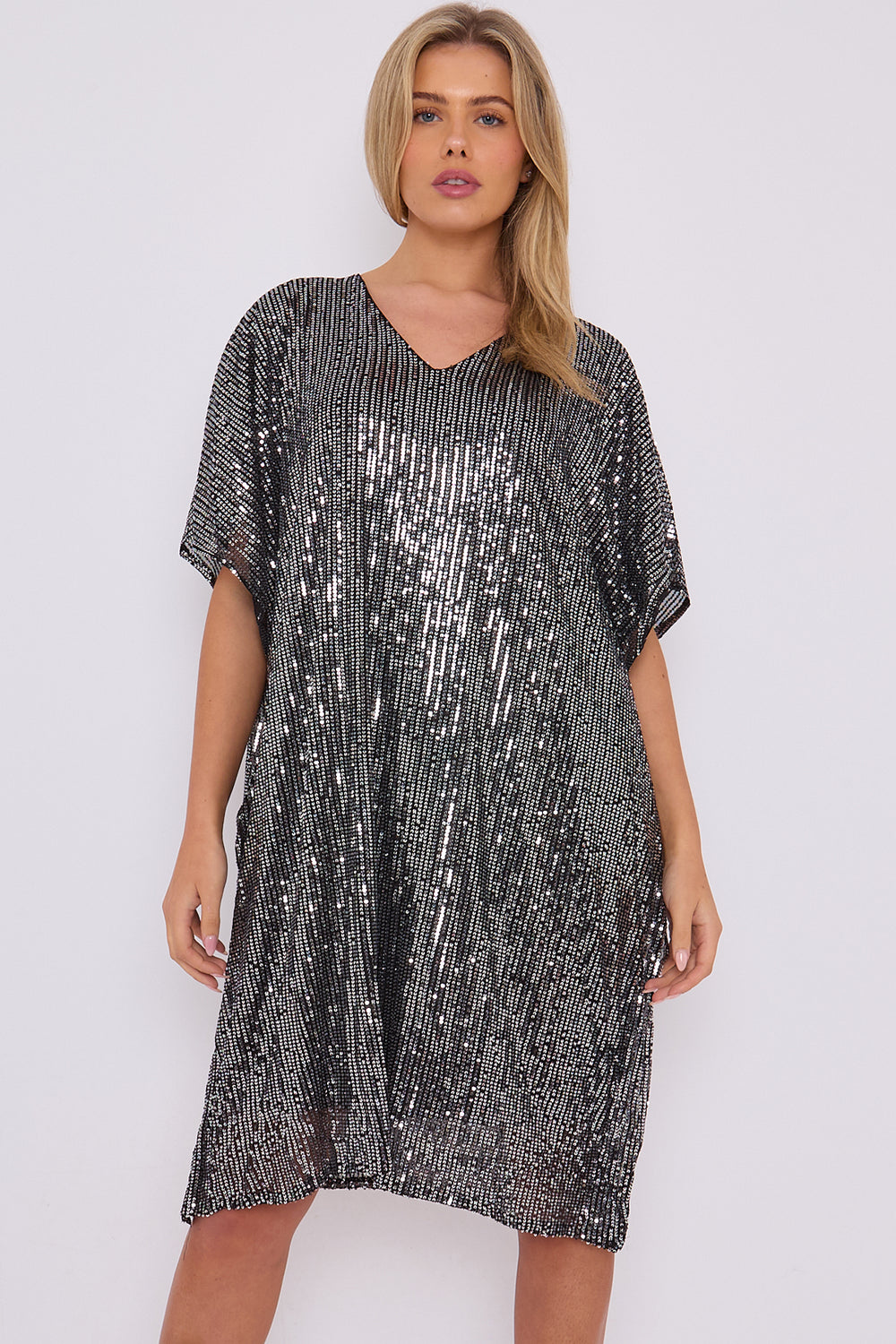 BODIE SEQUIN V-NECK TUNIC (14780269232512)