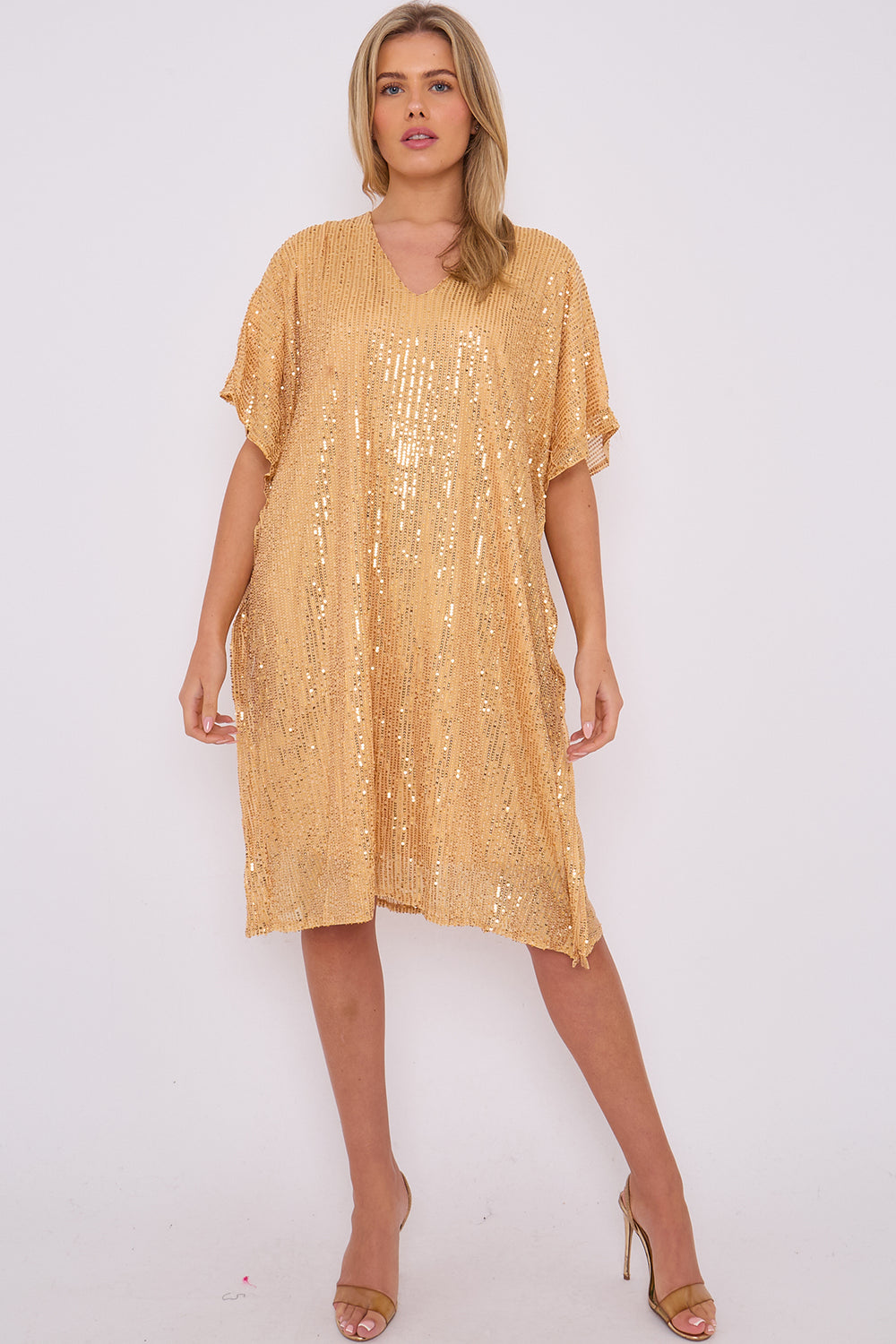 BODIE SEQUIN V-NECK TUNIC (14780264415616)