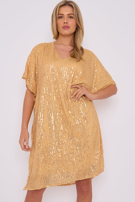BODIE SEQUIN V-NECK TUNIC (14780264415616)