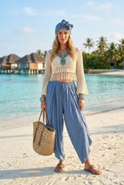 DRAWSTRING WIDE LEG TROUSER