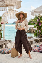 DRAWSTRING WIDE LEG TROUSER