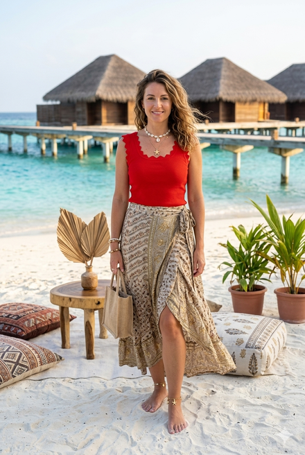 ABBY KNITTED SCALLOPED VEST