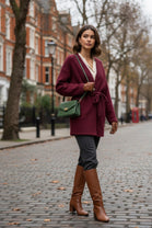 GOLD BUTTON BELTED COAT