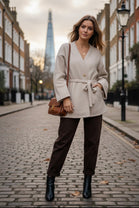 GOLD BUTTON BELTED COAT