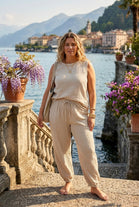 CHEESE CLOTH TWO-PIECE LOUNGE SET
