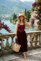 RIBBED SCOOP NECK MAXI DRESS