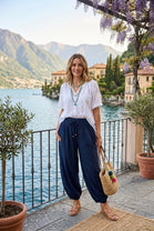 DRAWSTRING WIDE LEG TROUSER