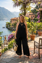 PLEATED ASYMMETRIC TOP LOUNGEWEAR