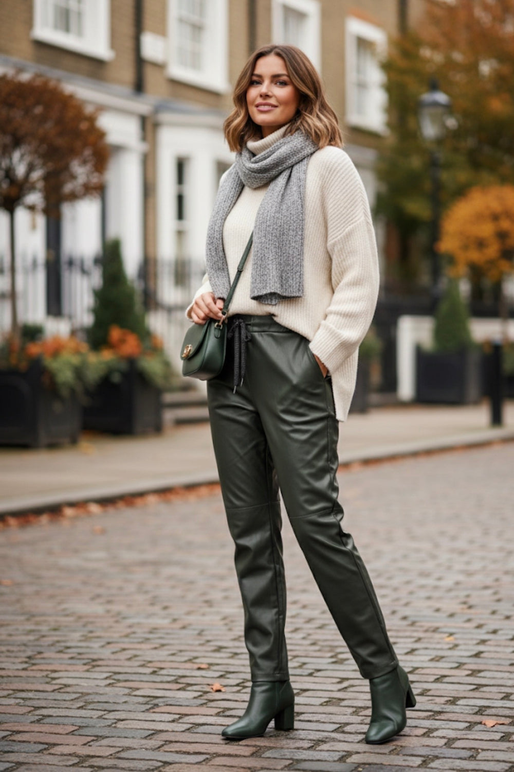 FLARE PU TROUSER