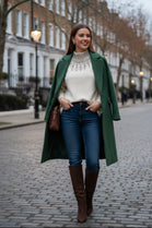 OVERSIZED NECK EMBELLISHED JUMPER