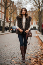 SHAGGY FUR WAIST COAT