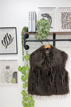 SHAGGY FUR WAIST COAT