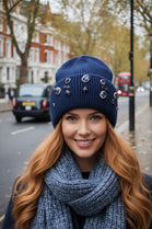 EMBELLISHED GEMSTONE BEANIE