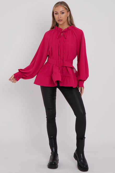 BELTED OVERSIZED TOP (8277302444280)