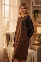 SEQUIN STAR SWEAT DRESS