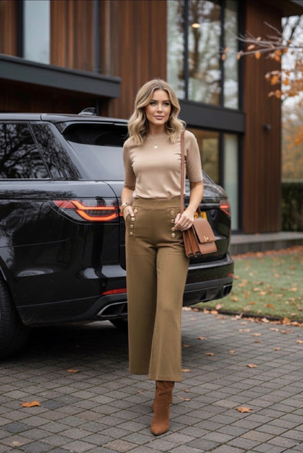 SOFTFEEL STRETCH CAP SLEEVE T-SHIRT