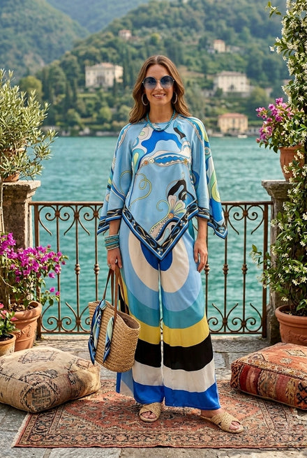 PRINTED SATIN LOUNGE SET