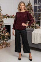 REVERSIBLE KNOT SEQUIN TOP