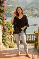 LACE CROCHET BATWING TOP