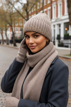 DIAMANTE TRIM KNIT HAT