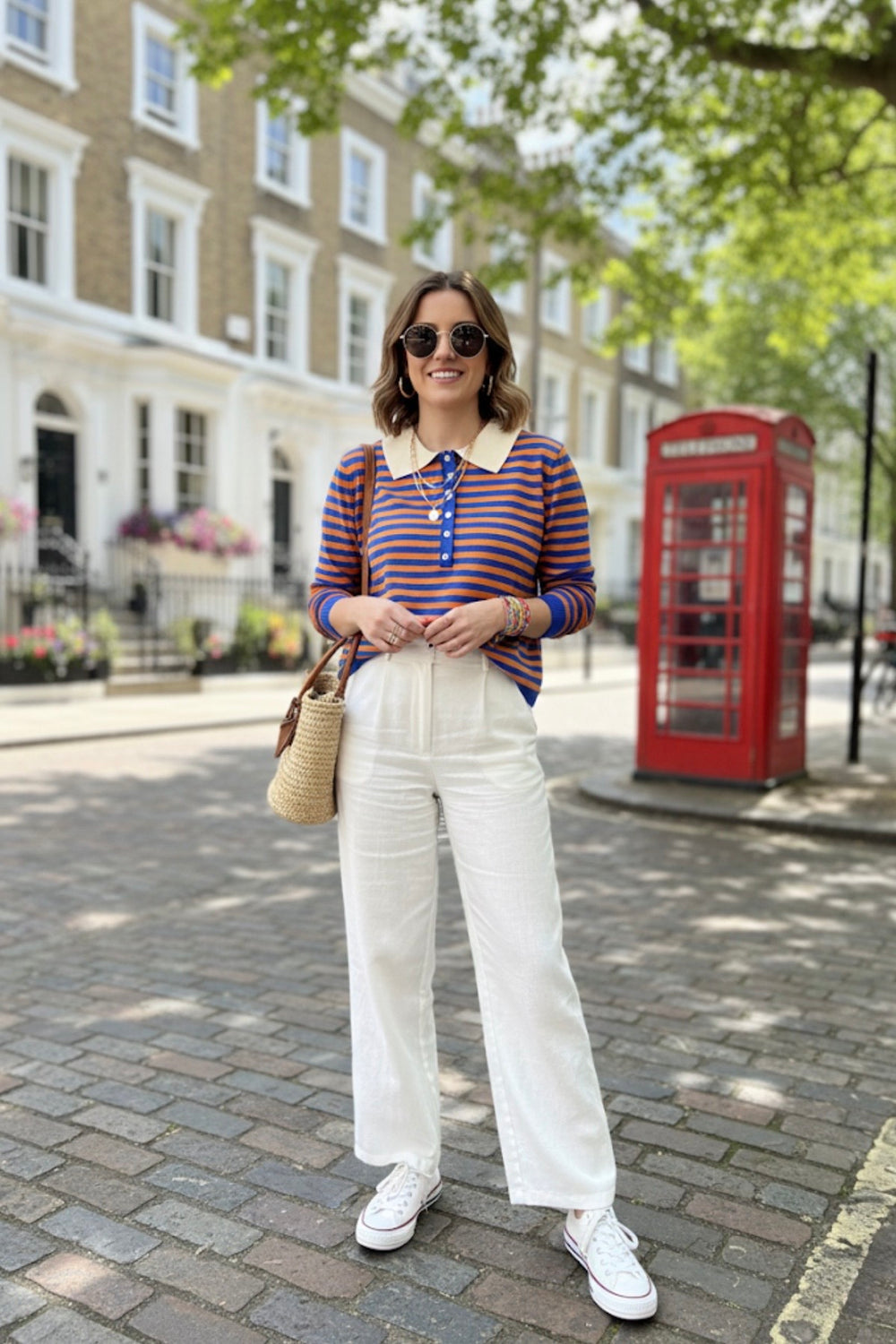 STRIPE BUTTON DETAIL JUMPER