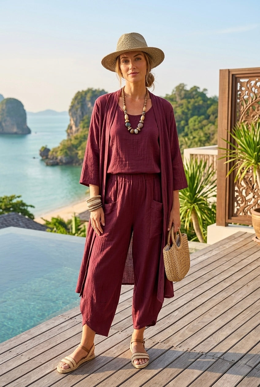 VISCOSE BARREL TROUSER