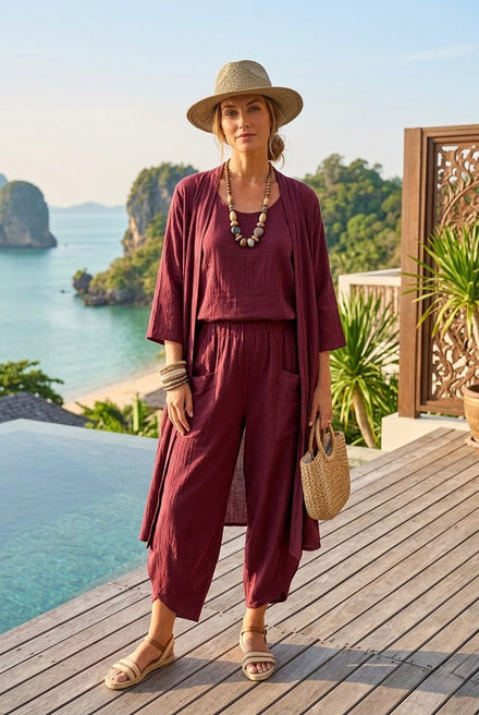 VISCOSE BARREL TROUSER