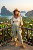 VISCOSE BARREL TROUSER