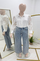 MIRROR EYELID DETAIL JEANS (15071816647040)
