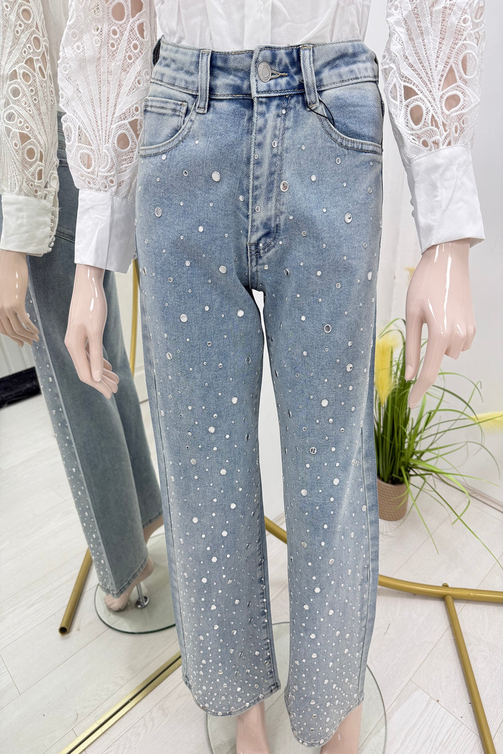 MIRROR EYELID DETAIL JEANS (15071816647040)