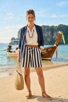 STRIPE DRAWSTRING SHORTS