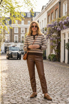 COLLAR MIXED COLOUR CHECK JUMPER