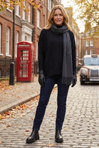 PATTERN HIGH NECK JUMPER